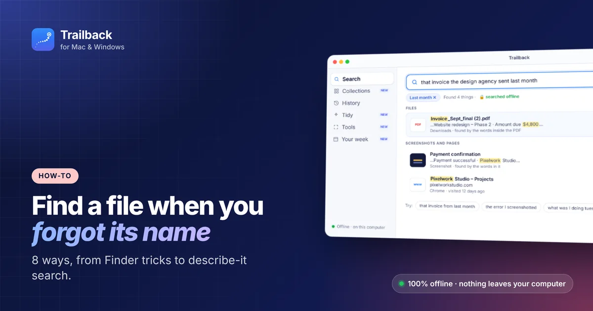 How to find a file on Mac when you can't remember the name
