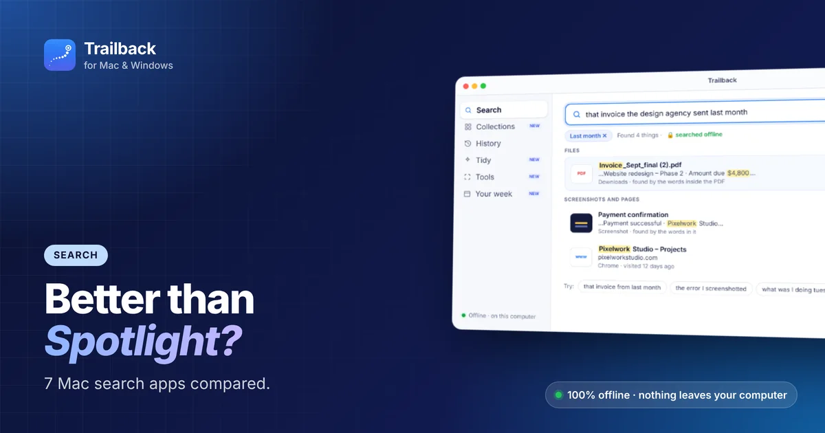 Spotlight alternatives for Mac compared