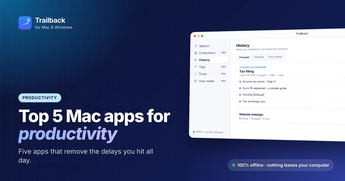 Top 5 Mac apps for productivity