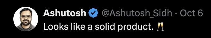Ashutosh (@Ashutosh_Sidh) on X: Looks like a solid product. 🥂